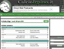 Tablet Screenshot of calcioirpino.it
